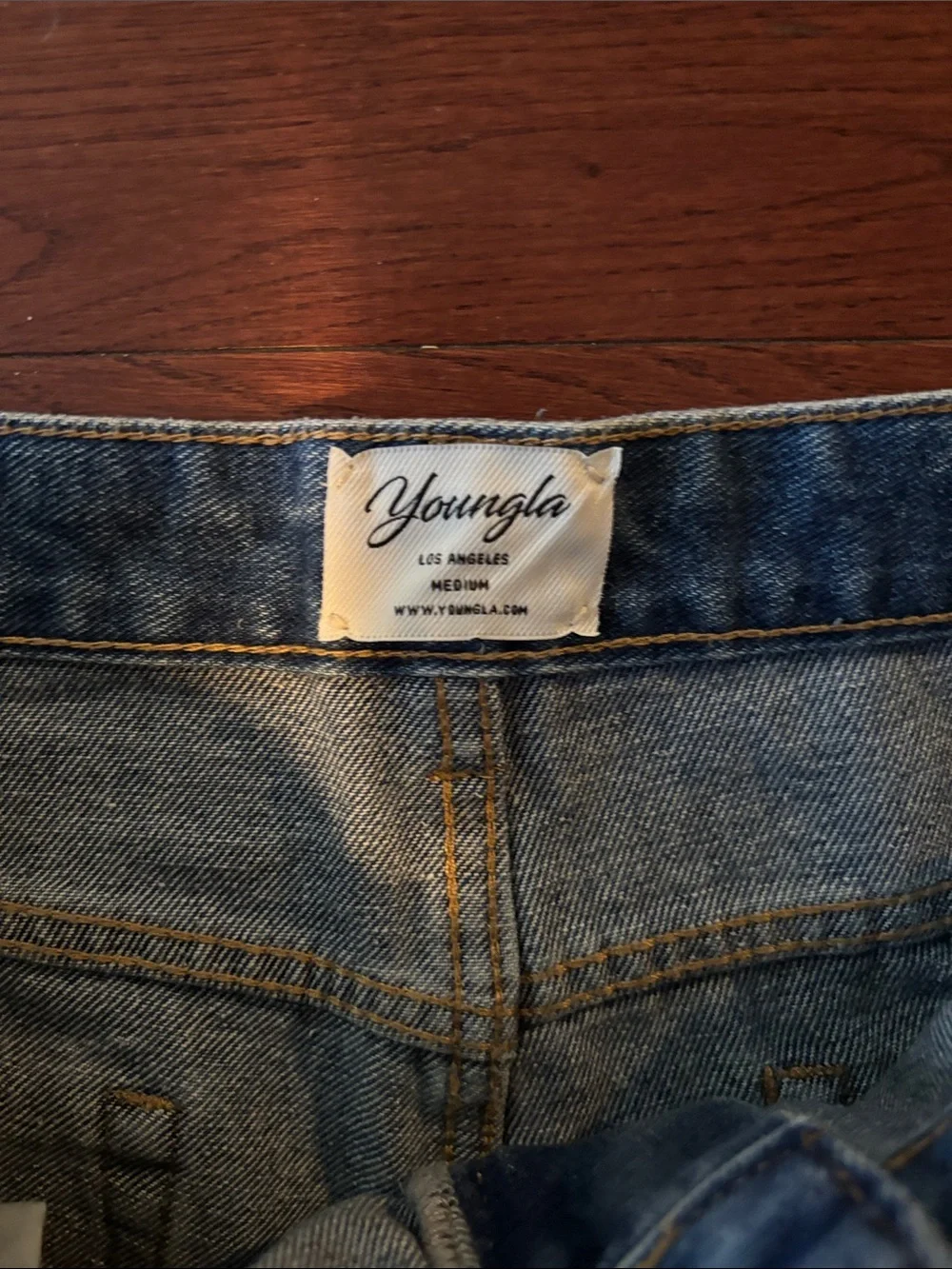 YoungLA Carry All Cargo Jeans Light Wash Size: Medium NWT